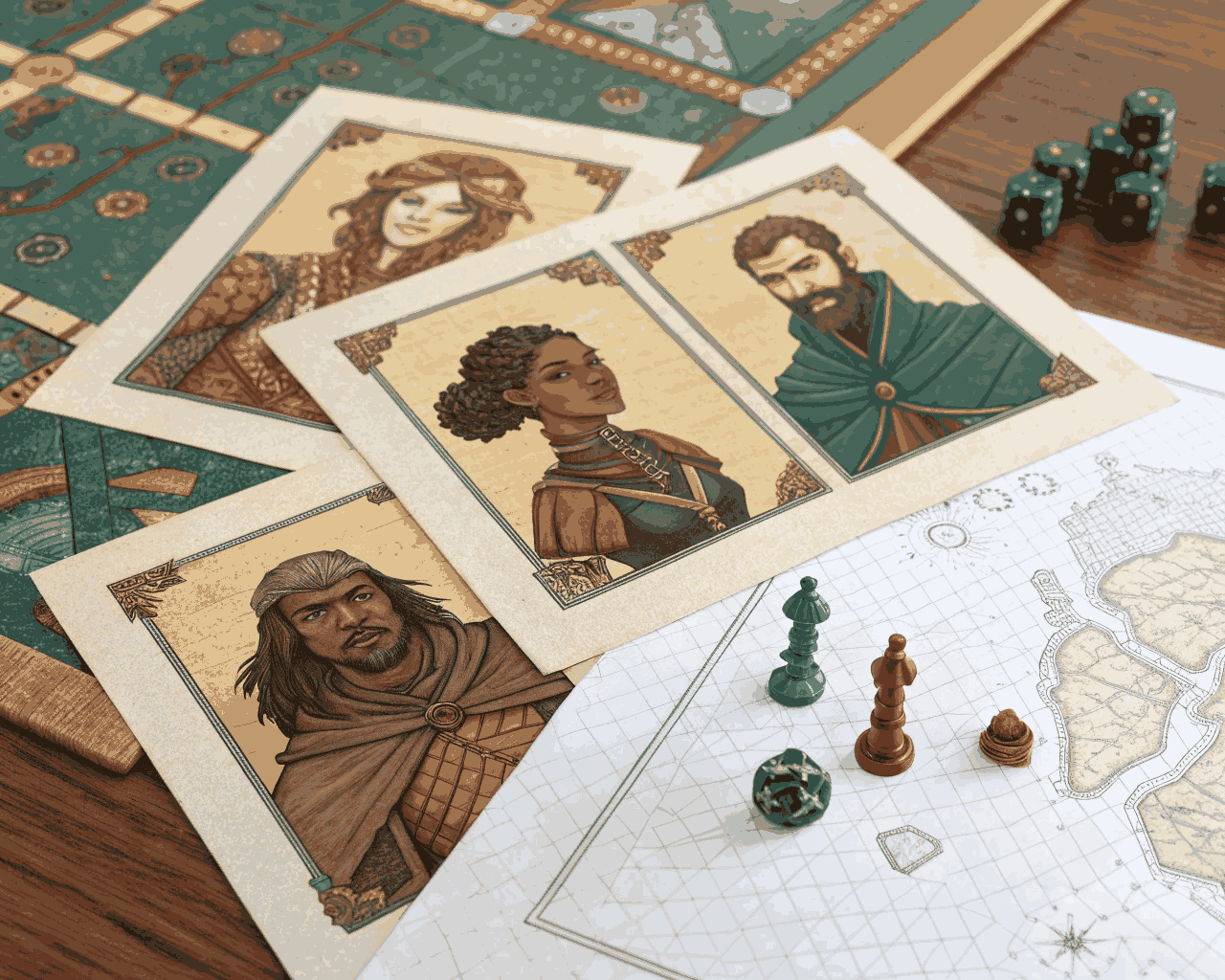 AI-Generated Fantasy Character Pack for Tabletop RPG Campaigns