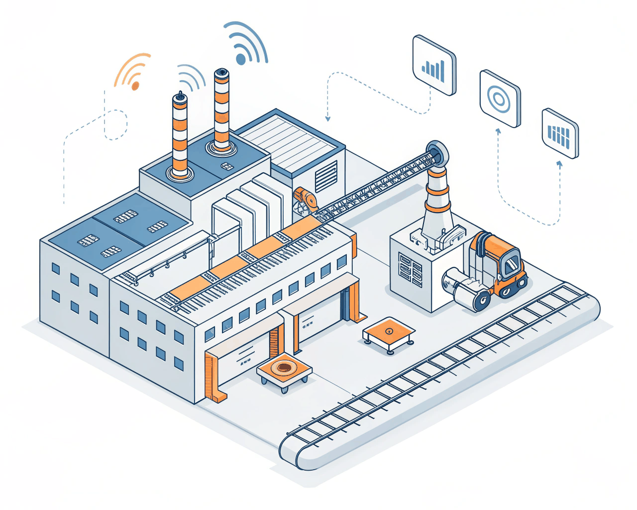 Animated Isometric Factory Loop for Industrial Explainer Videos