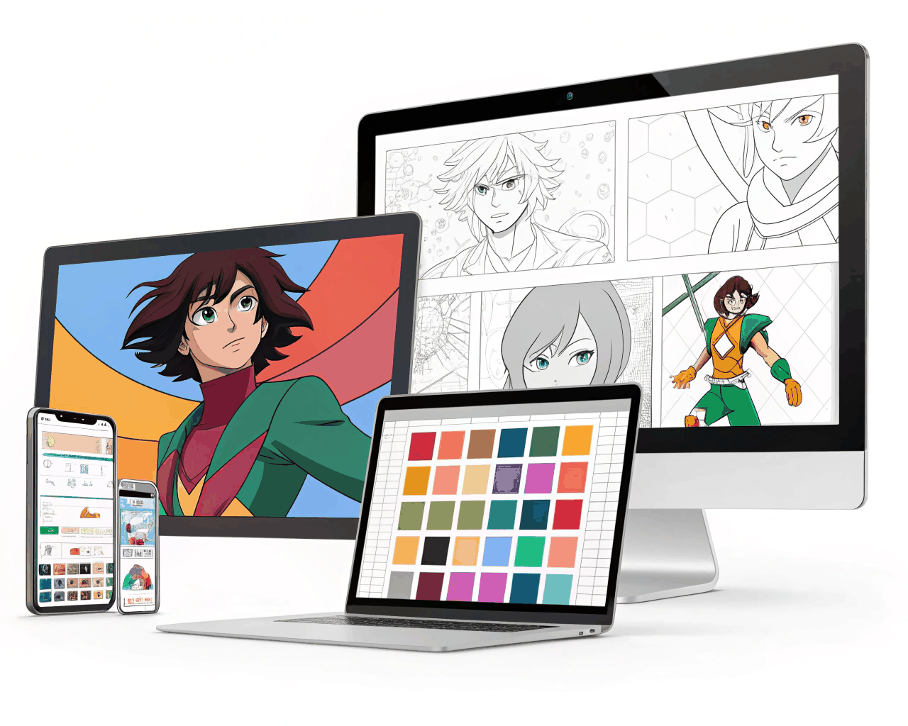 Anime-Inspired Character Ensemble for Mobile Game Developers