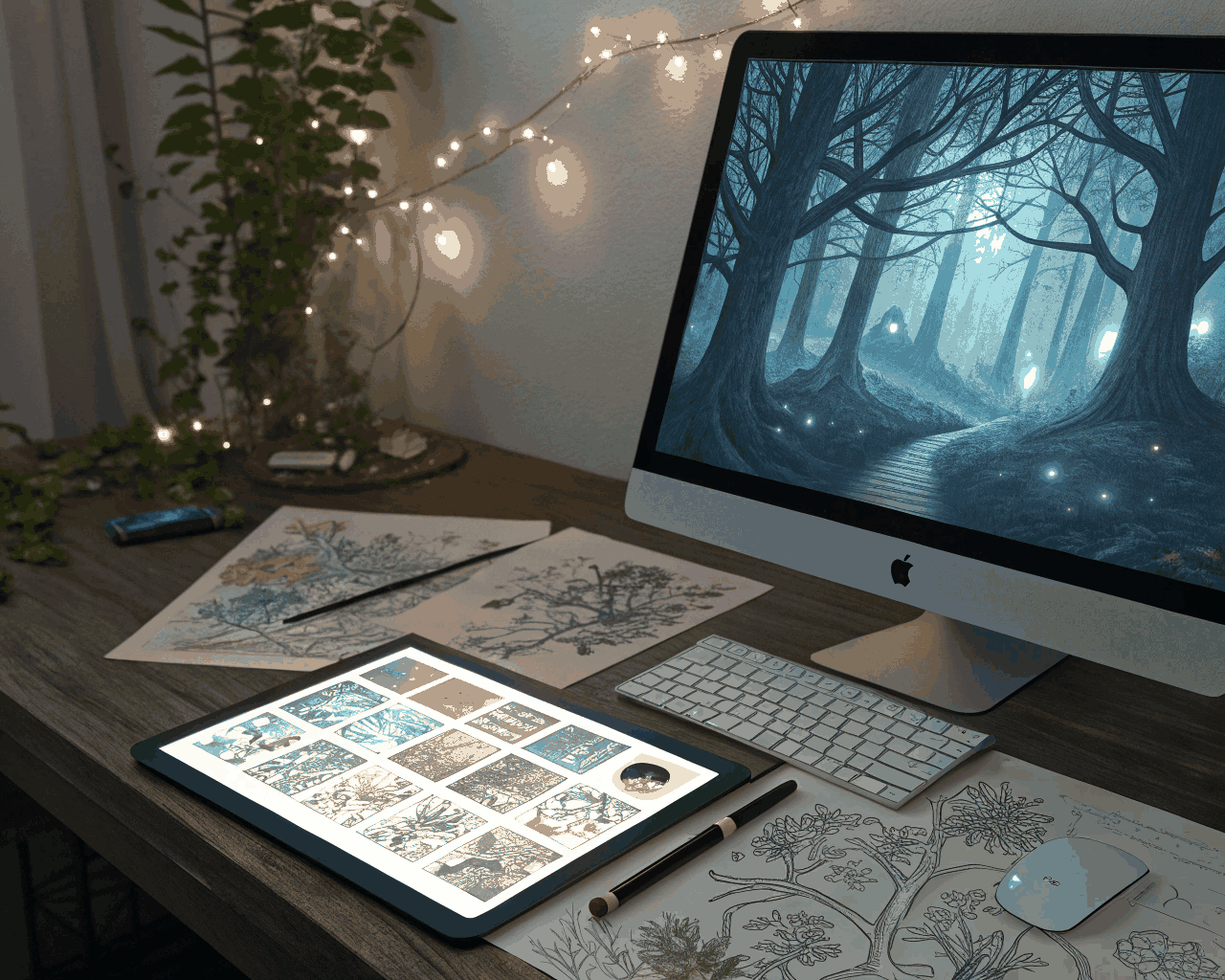 Atmospheric Environment Renders for Fantasy Book Covers