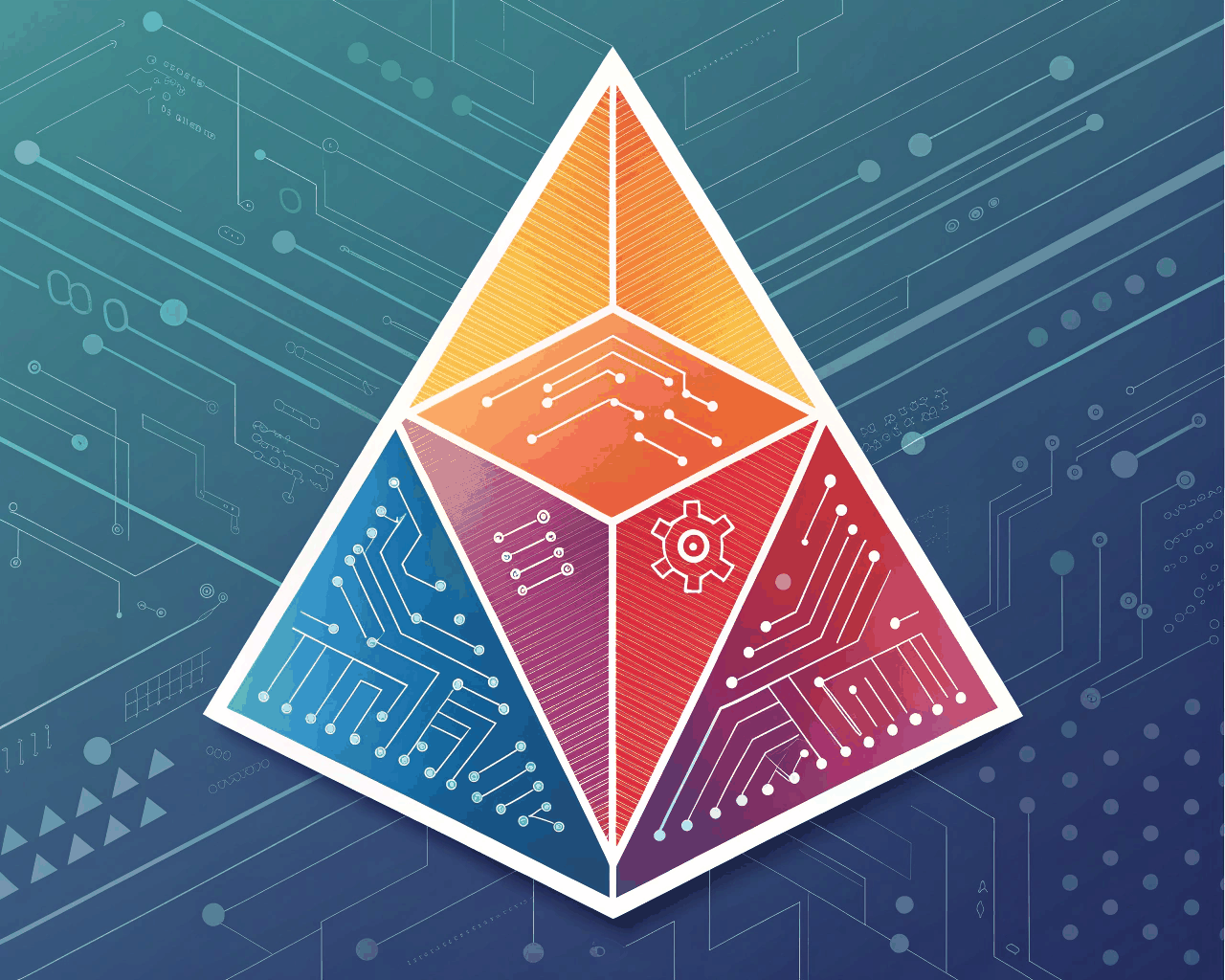 Bold Geometric Art Poster for Tech Conference Branding