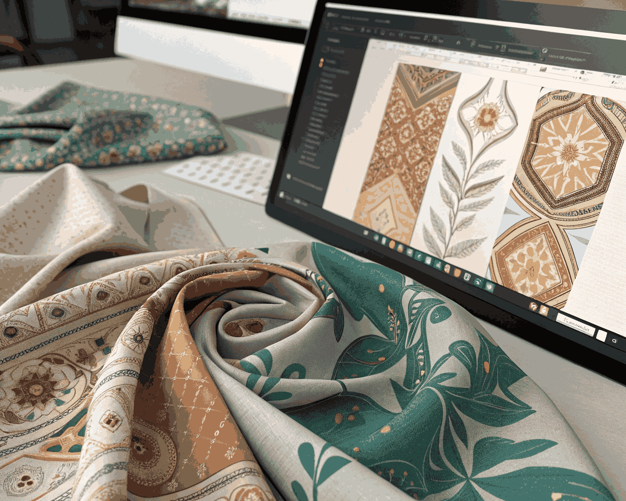 Digital Print and Textile Pattern Mockups for Fabric Designers