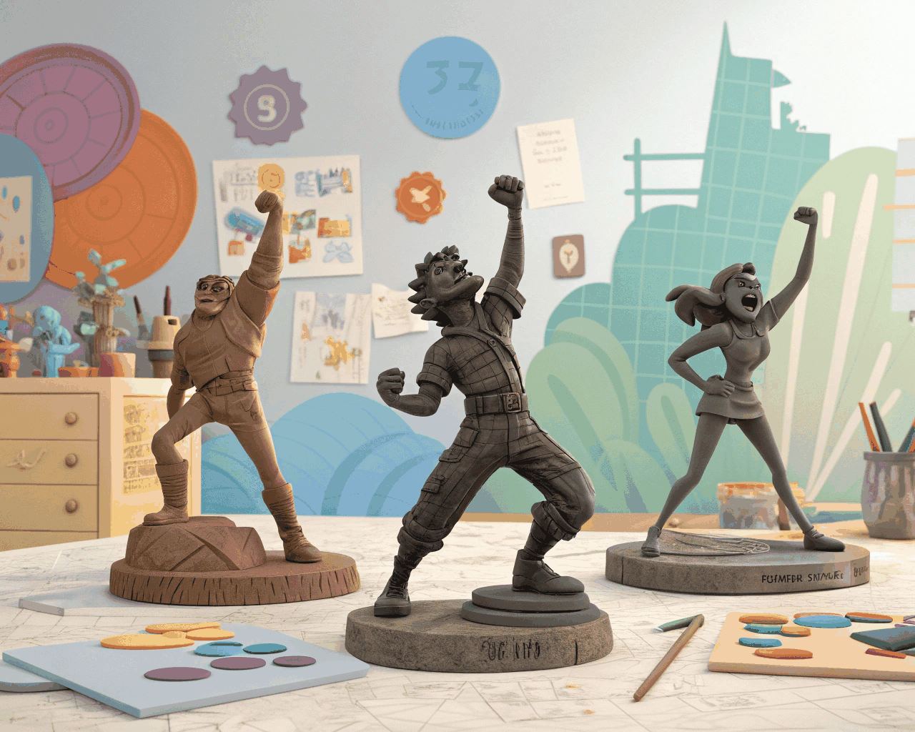 Dynamic Concept Sculpts for Character Pre-Visualization