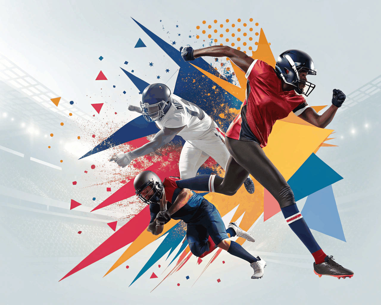 Dynamic Sports Action Composite Posters for Athletes