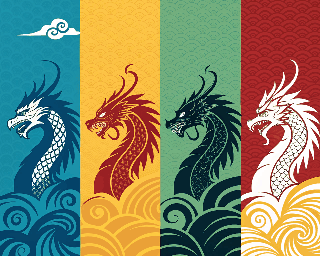 Fantasy Creature Concept with Alternate Color Palettes