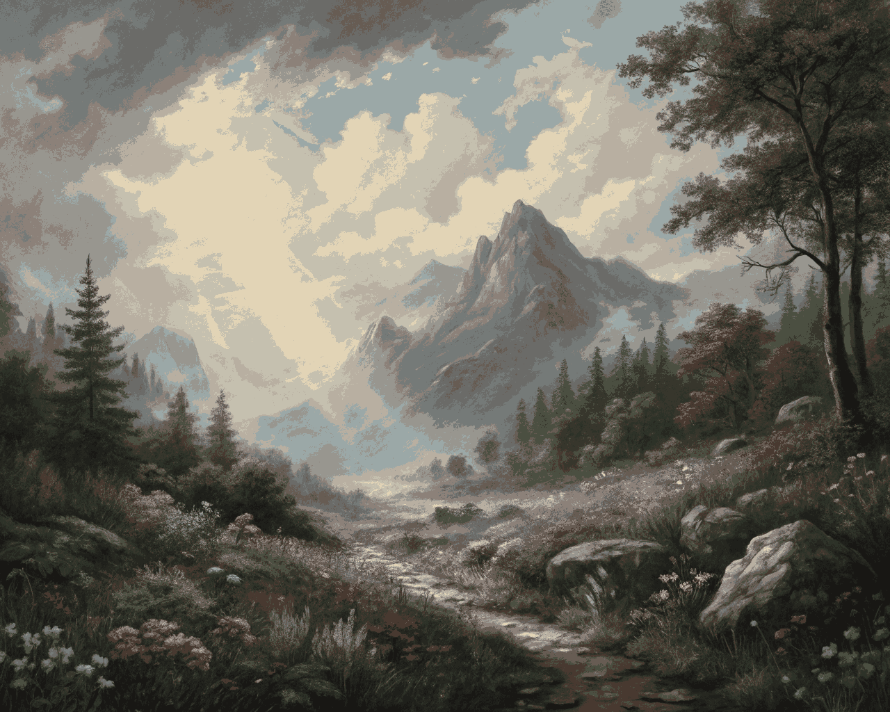 Fantasy Landscape Matte Painting for Book Cover Art