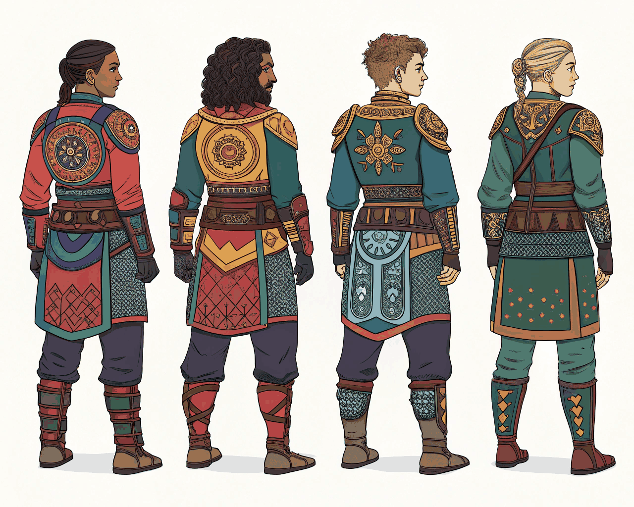 Fantasy RPG Party Commission with Turnaround Views