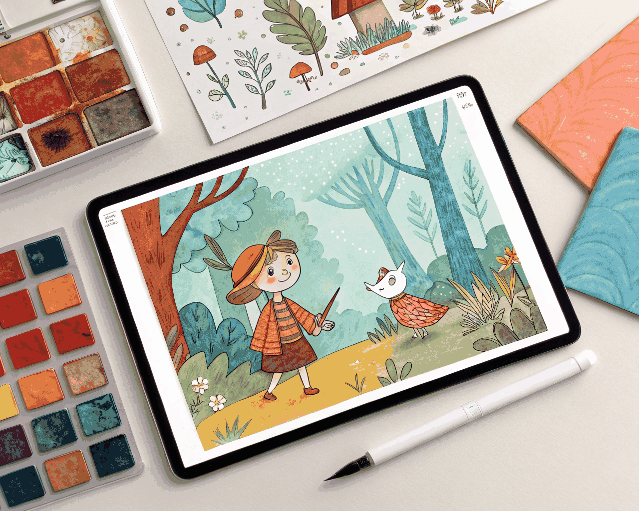 Full Color Cover Illustration & Two Interior Samples Package