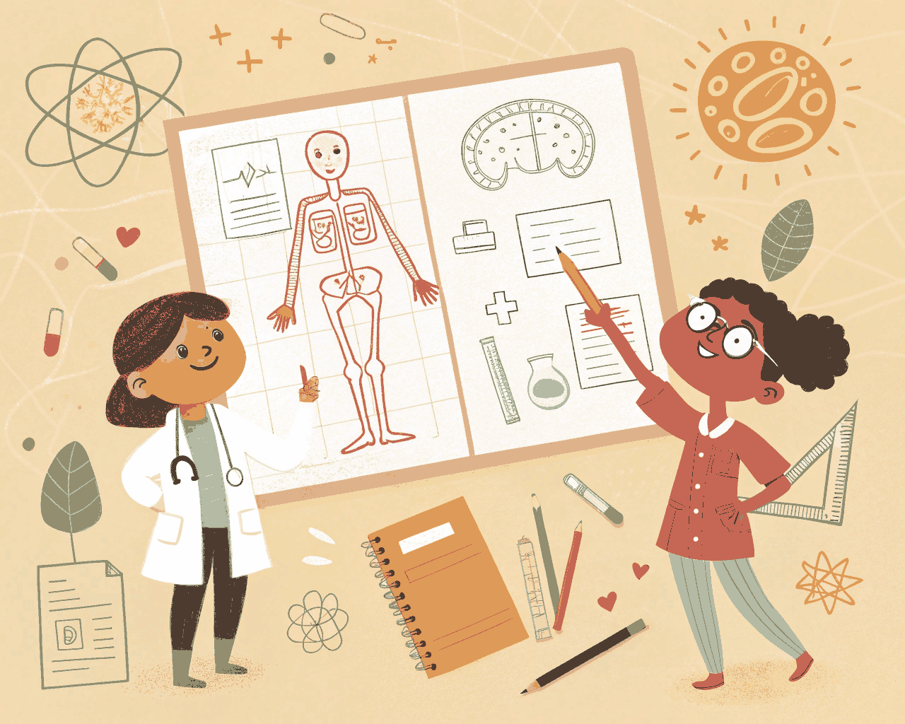 Hand-drawn Infographic Poster for Healthcare Education