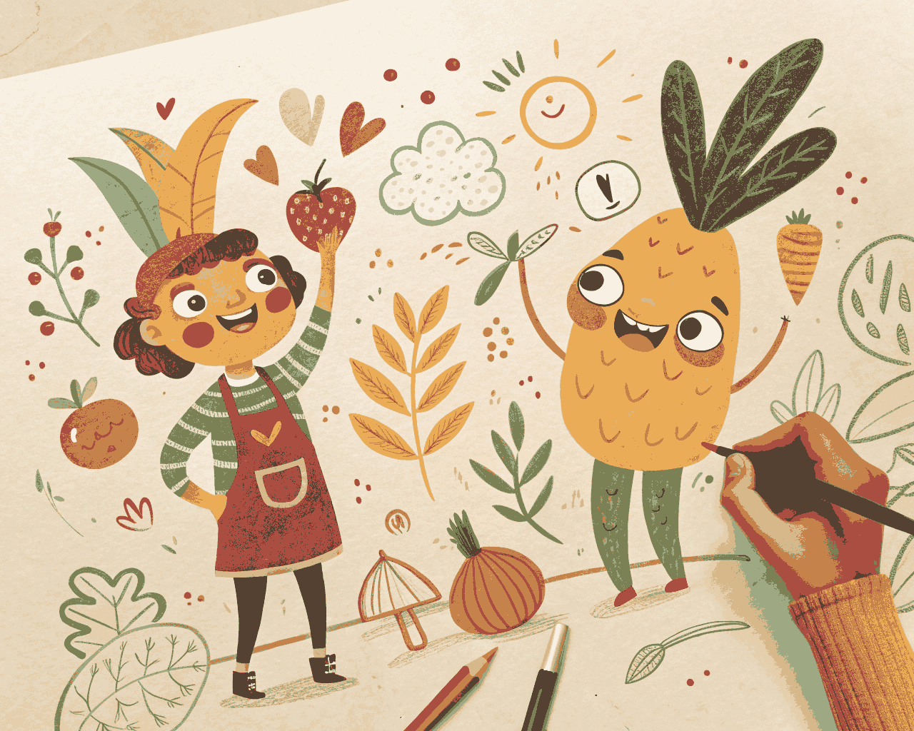 Hand-Drawn Vector Mascot for Food & Beverage Brands