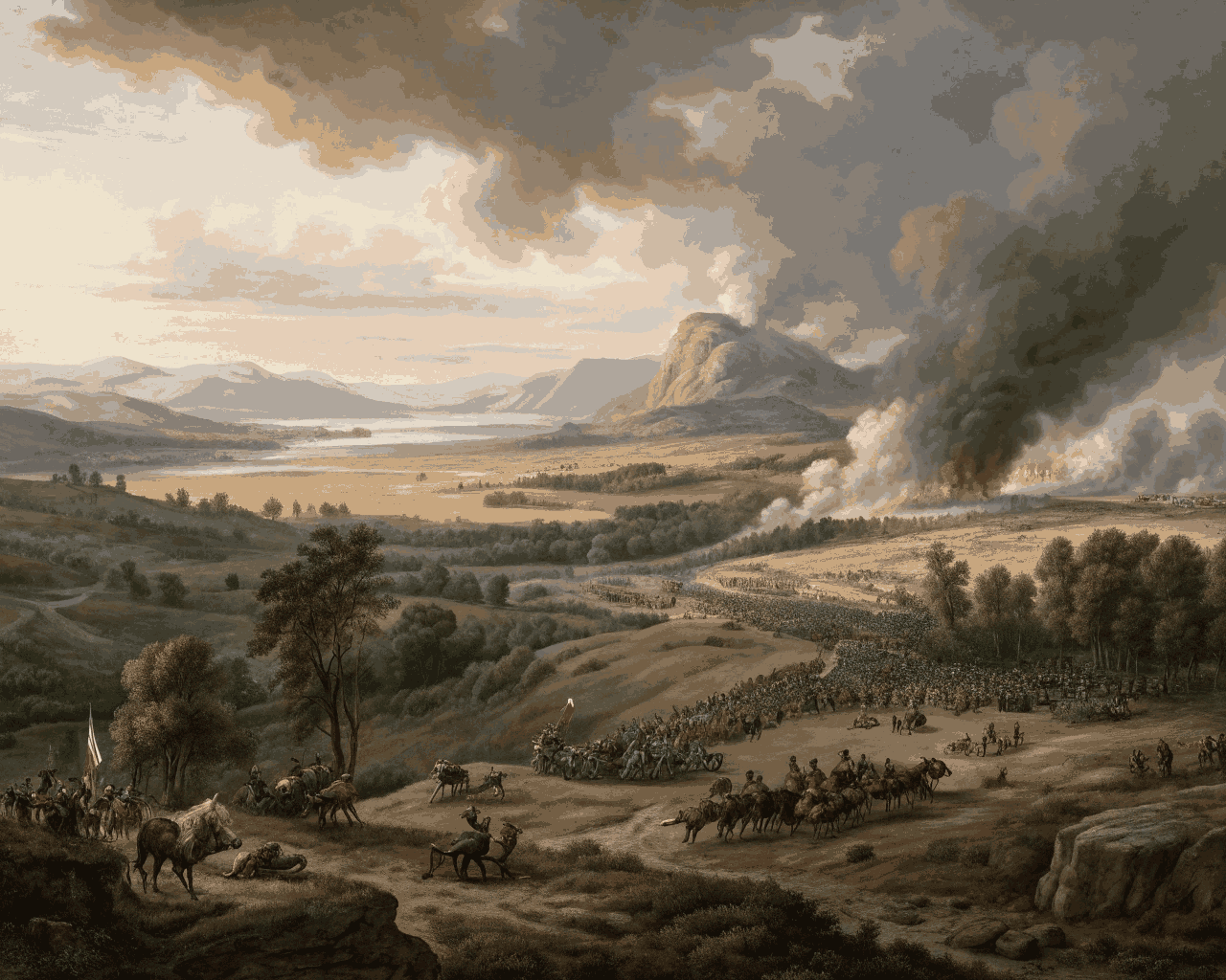 Historical Battlefield Matte Painting for Documentary Media