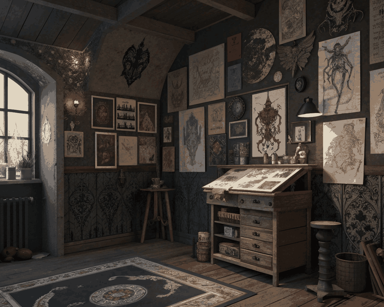 Horror and Gothic Monster Concept Art for Dark Fantasy Settings