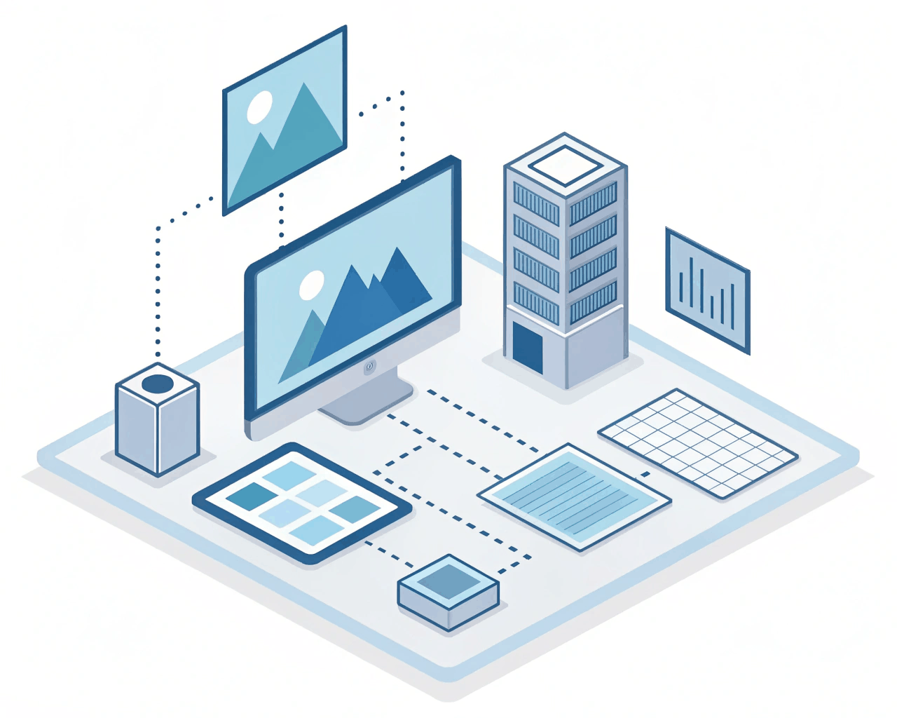 Isometric Tech Infographics Creation