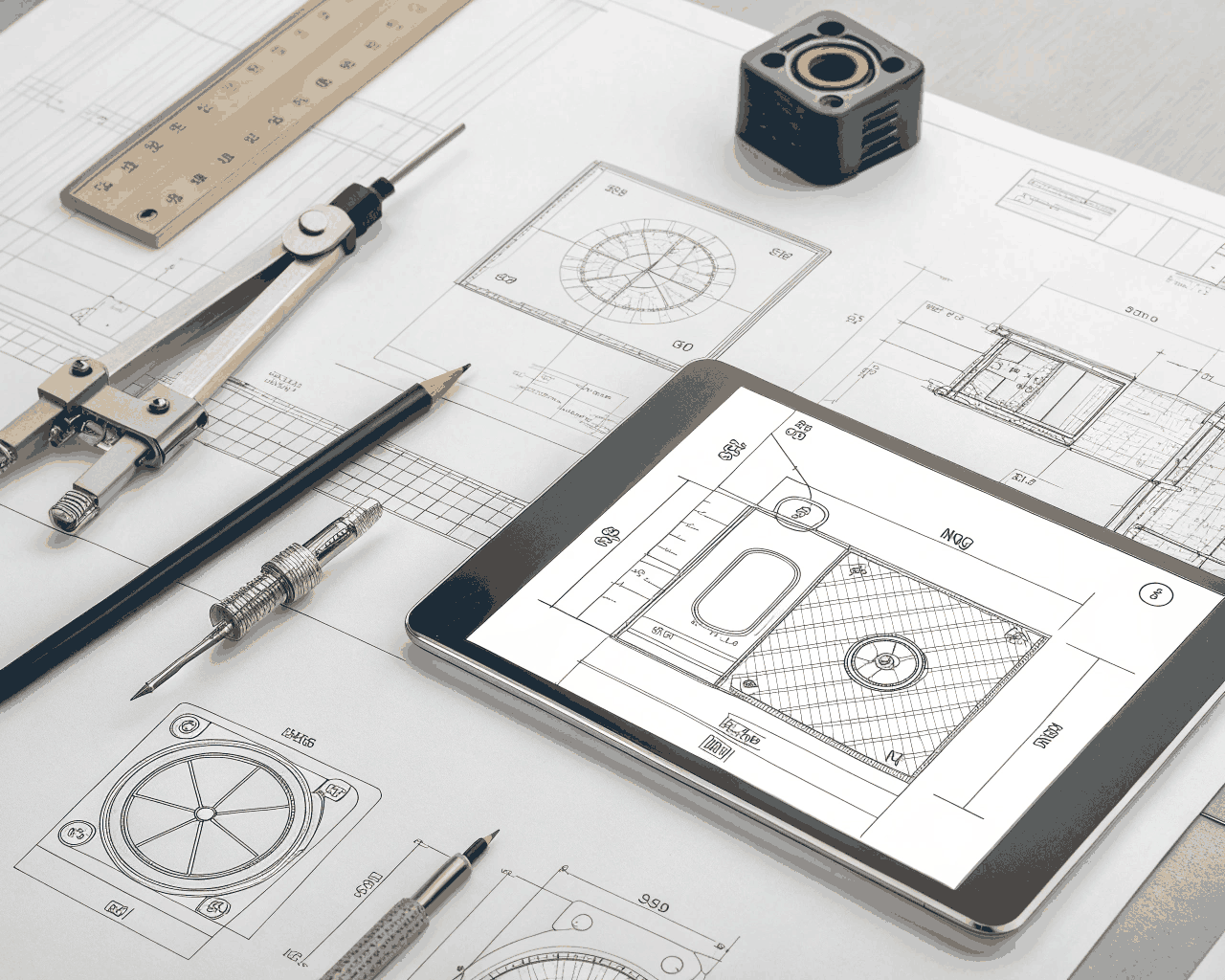 Isometric Technical Diagram for Manufacturing & Engineering