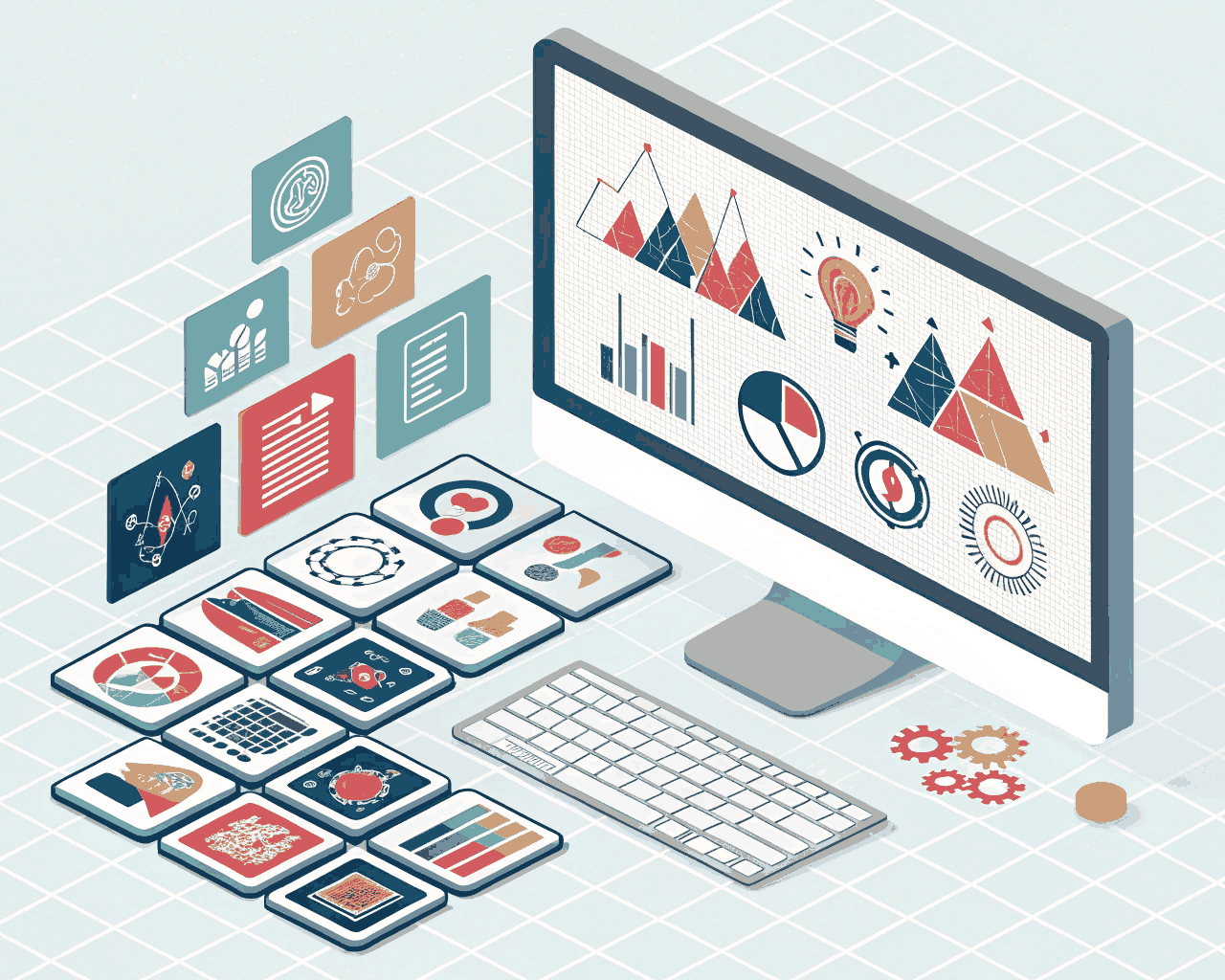 Isometric UI Icon Library for Tech Startup Web Applications