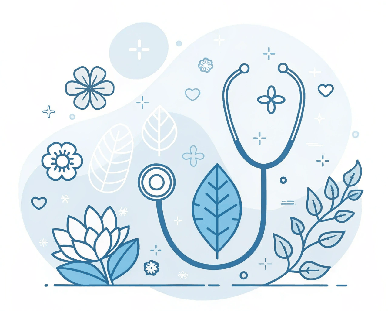 Line Art Illustration Kit for Healthcare and Wellness Websites