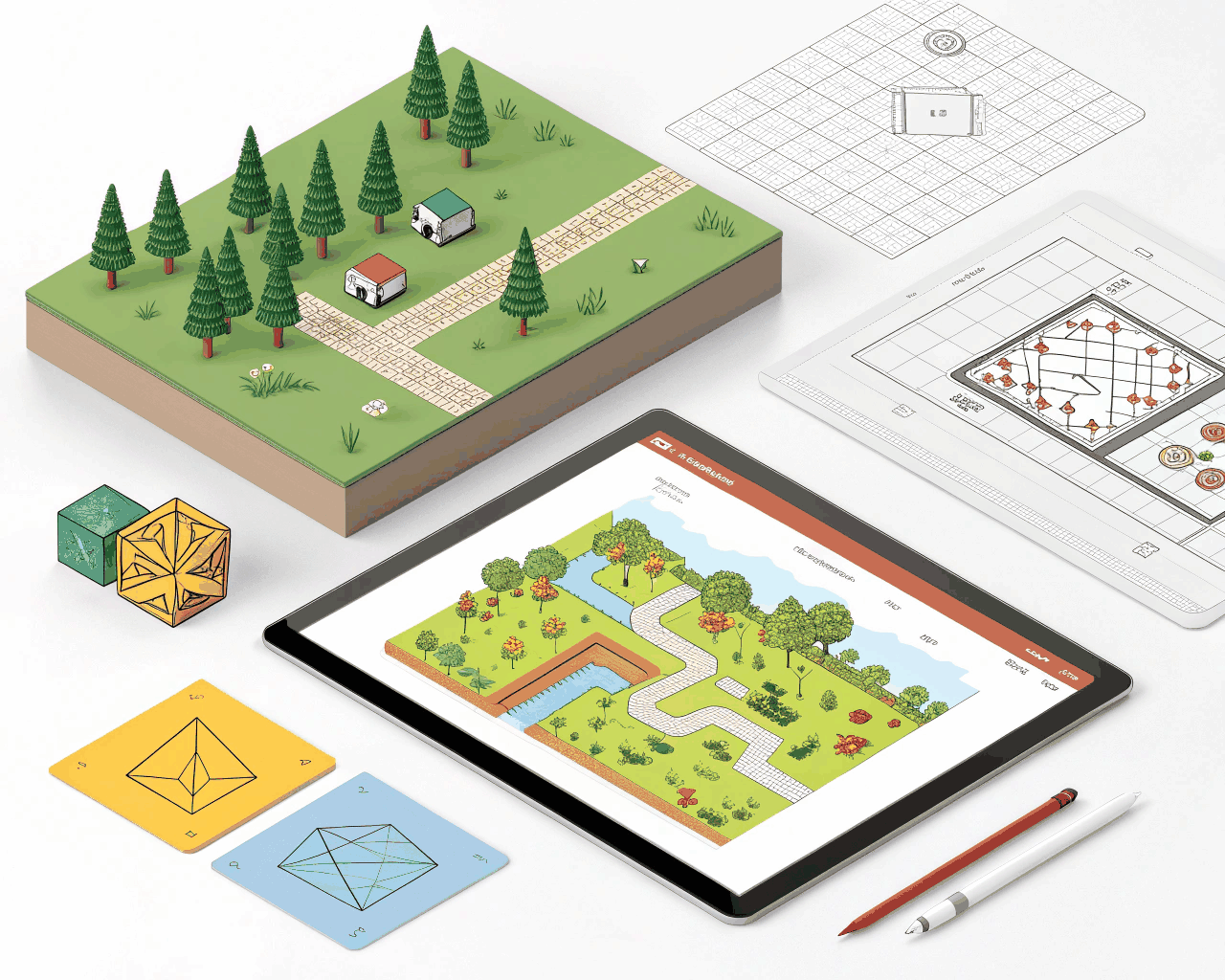 Low-Poly Stylized Environment Concepts for Mobile Games