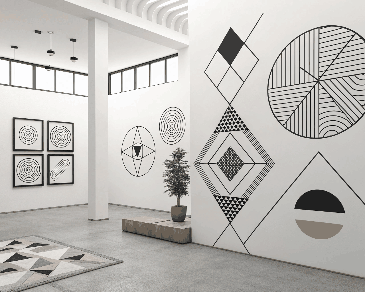 Minimalist Geometric Logo Concepts Creation Service