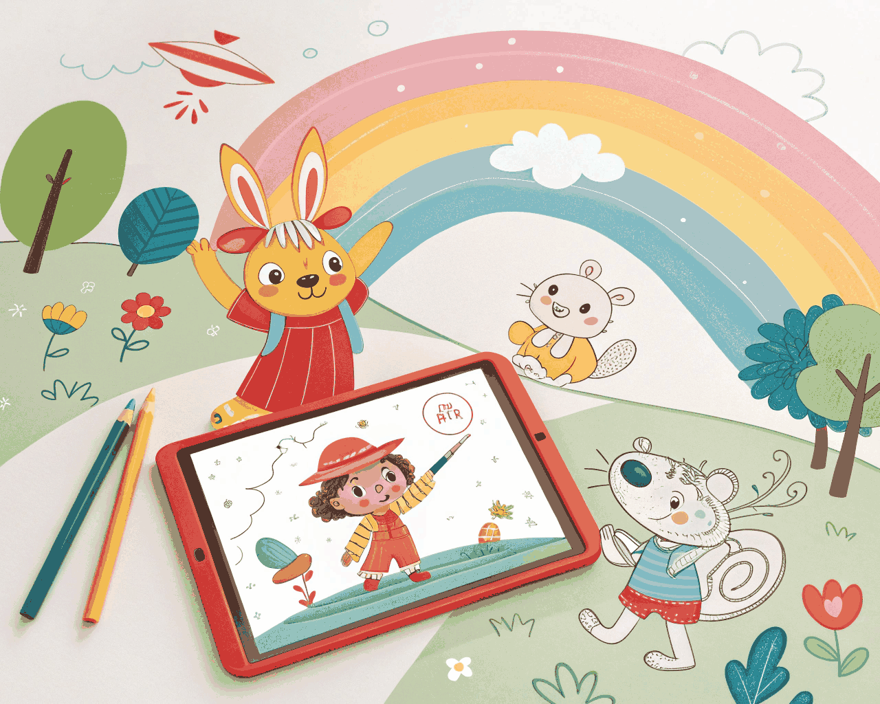 Playful Illustrated Logo for Children's Brands and Edu-Tech