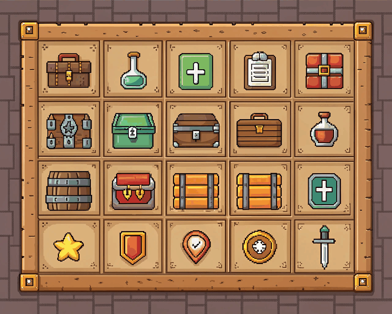 Prop & Item Asset Sheets for Game UI and Icons