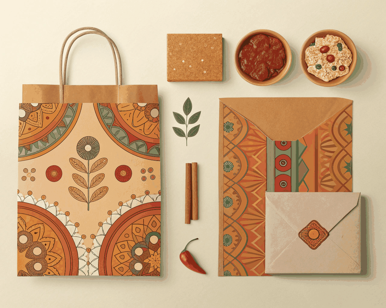 Restaurant & Cafe Branding Kit with Menu & Packaging Design