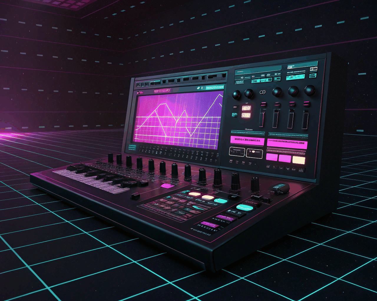 Retro-Futuristic Mobile Interface for Audio and Music Production Apps