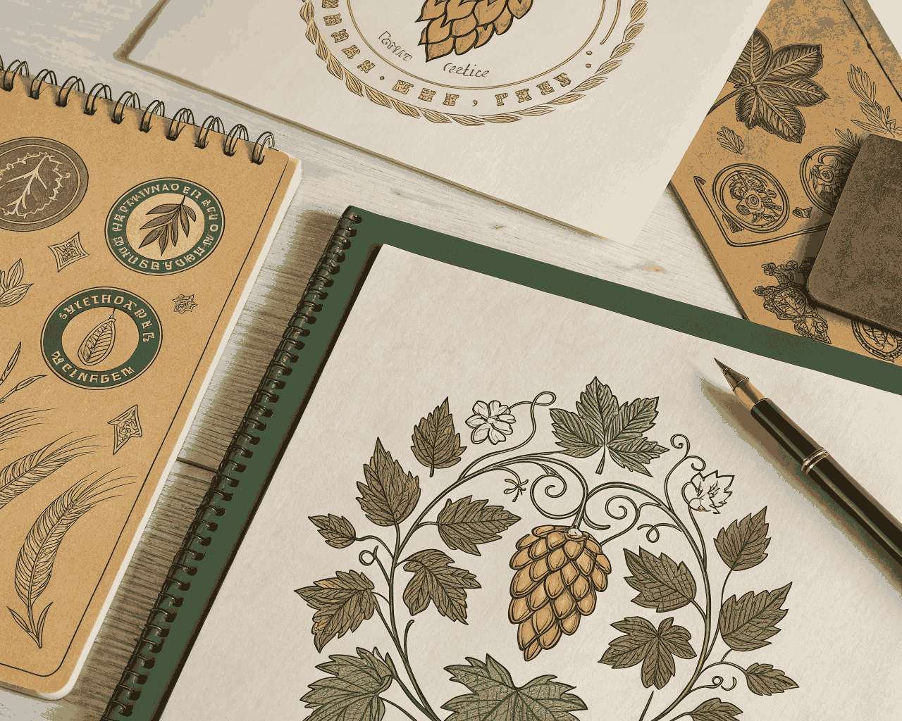 Retro Badge & Emblem Logo Design for Breweries & Pubs