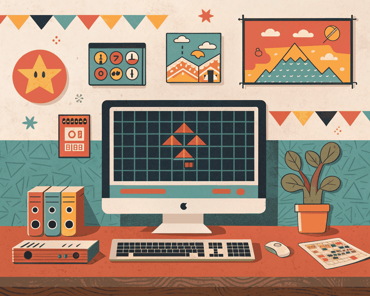 Retro Pixel Art UI Assets for Gaming Community Apps