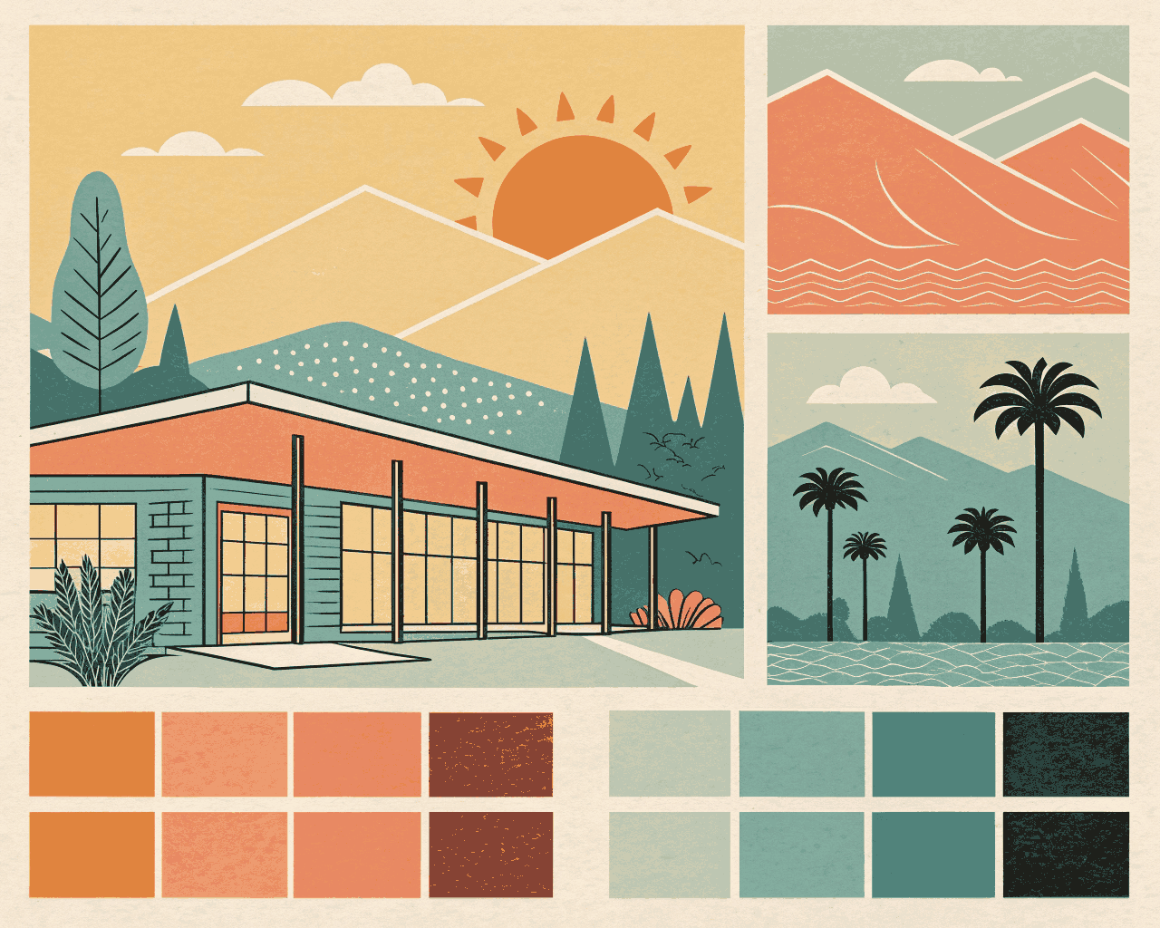 Retro Travel Poster Art for Hotels, Cities & Tourism Boards