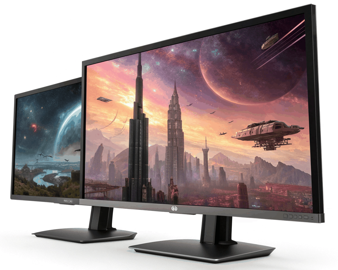 Sci-Fi Cityscape Concept Art for Game Development