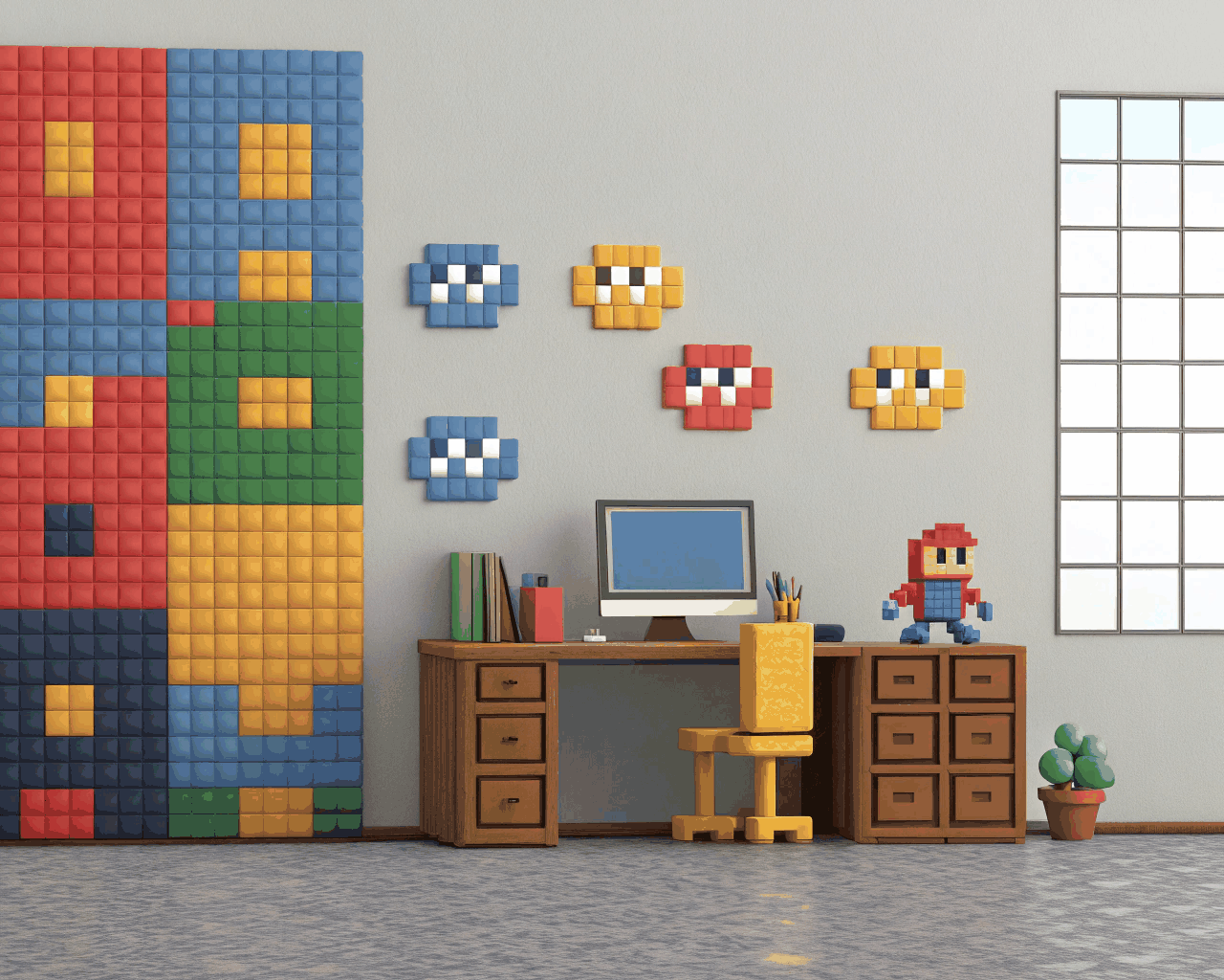 Social Media Ad Video Series in Retro 8-Bit Pixel Art