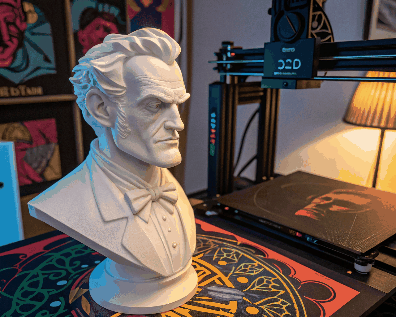Stylized Character Bust Sculpt for 3D Printing Collectors