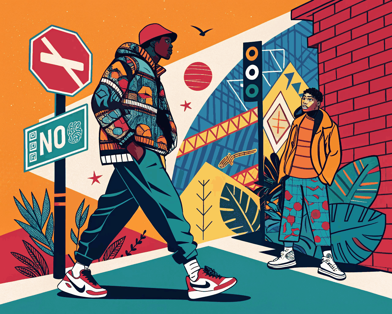 Stylized Streetwear Lookbook Illustrations