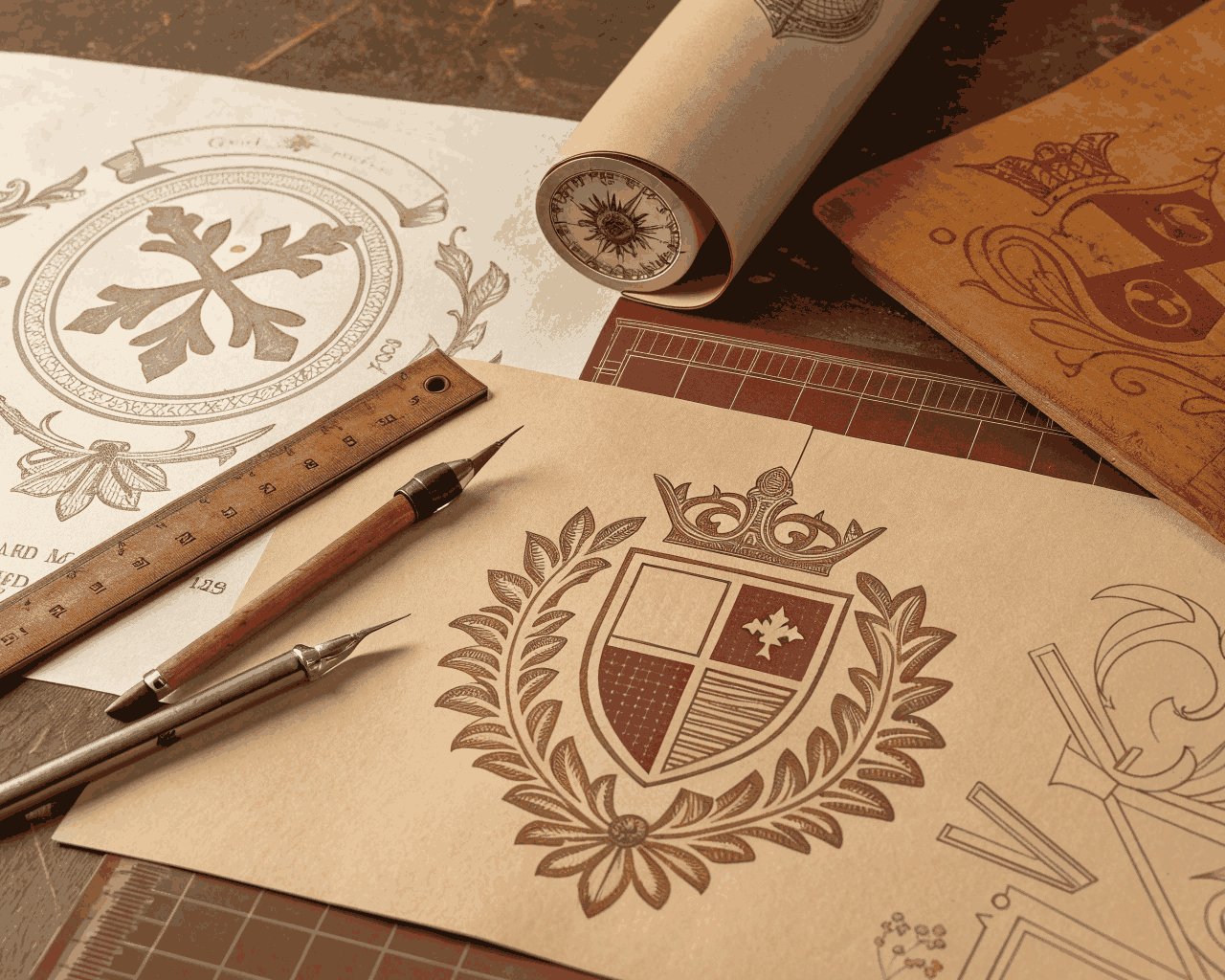 Vintage Badge & Emblem Logo for Breweries and Distilleries